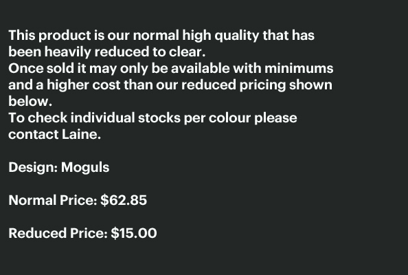 heavily reduced moguls